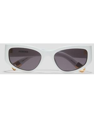 Jacquemus Rectangle-Frame Acetate Sunglasses - White