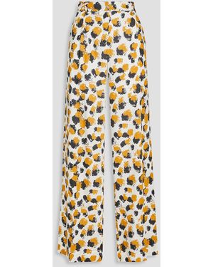 Mother Of Pearl Bedruckte hose mit weitem bein aus TM lyocell - Mettallic