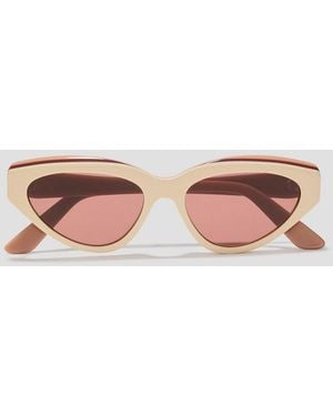 Zimmermann Oval-Frame Acetate Sunglasses - Pink