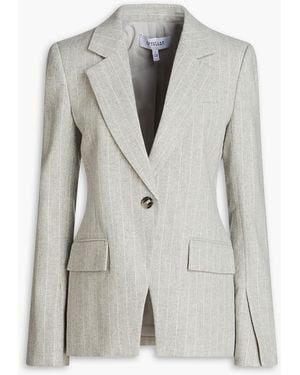 10 Crosby Derek Lam Pinstriped Wool-blend Blazer - Grey