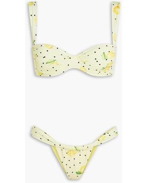 Leslie Amon Bikini "paloma" mit print - Gelb