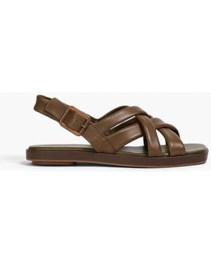 Vince Rexx Leather Slingback Sandals - Brown