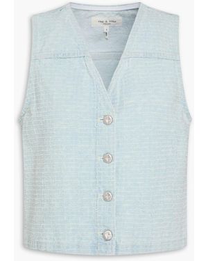 Rag & Bone Juliana Cotton-Tweed Vest - Blue