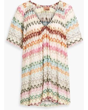 Missoni Crochet-Knit Top - White