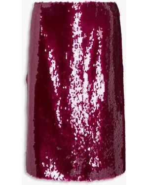 16Arlington Este Sequined Crepe Skirt - Red