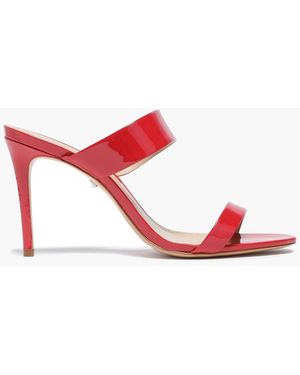 SCHUTZ SHOES Patent-Leather Mules - Red