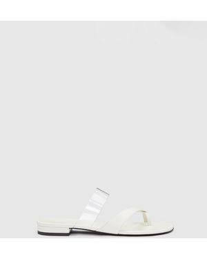 Reformation Genine Flat Sandal - White
