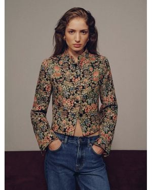 Reformation Matilda Jacket Fur - Brown