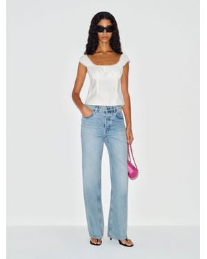 Reformation Clyde Low Rise Baggy Jean Denim - Blue