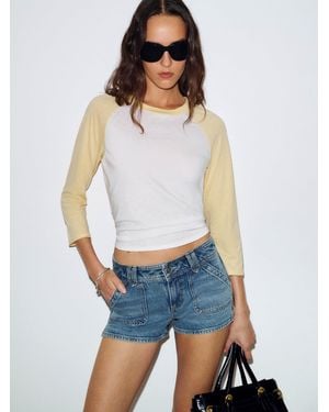 Reformation Jackie Stretch Low Rise 2.5 - White