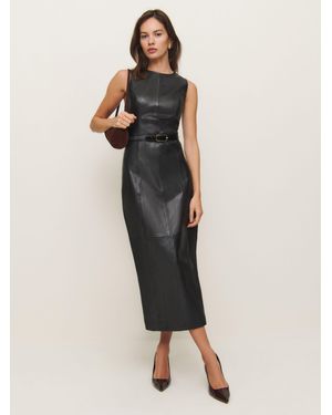 Reformation Veda Kendi Leather Dress - Black