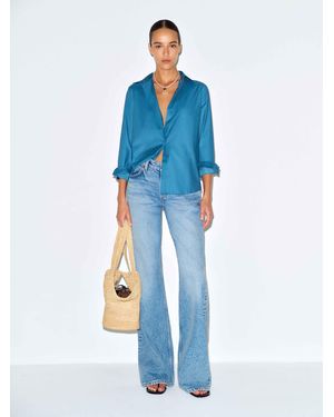 Reformation Alfie Relaxed Shirt - Blue