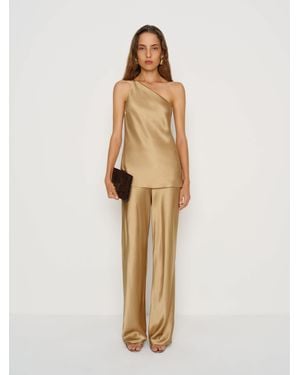 Reformation Samantha Silk Two Piece 0 - Natural