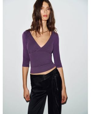 Reformation Aylani Knit Top - Purple