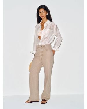 Reformation Clyde Low Rise Baggy Jean Denim - Natural