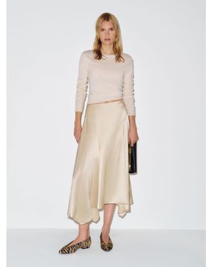 Reformation Mccall Silk Skirt - Natural