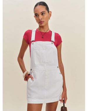 Reformation Fawn Denim Skirtall - Red