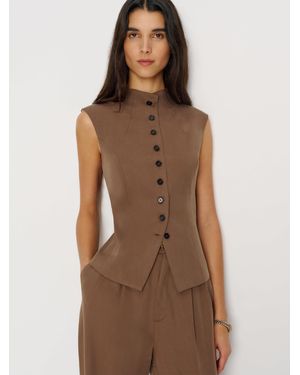 Reformation Lottie Vest - Brown
