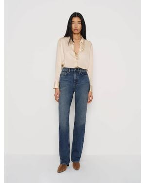 Reformation Harriet High Rise Relaxed Straight Jeans Denim - Blue