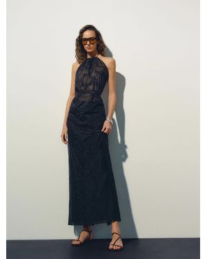 Reformation Lydia Skirt Eyelet 0 - Blue