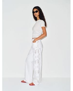 Reformation Cary Low Rise Slouchy Wide Leg Jeans Denim - White
