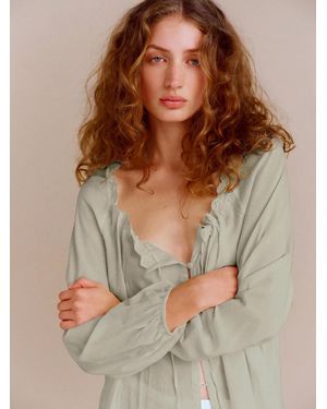 Reformation Paloma Pajama Set Lace - Brown