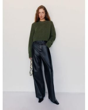 Reformation Remy Regenerative Wool Crew Sweater - Green