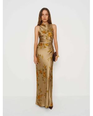 Reformation Anaiis Silk Dress 4 - Green