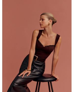 Reformation Alisa Top - Brown