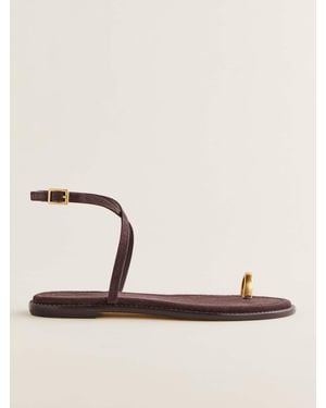Reformation Cindy Flat Sandal - Natural