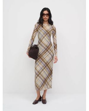 Reformation Rene Mesh Knit Dress - Natural