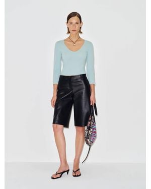 Reformation Roya Cashmere V-Neck - Blue