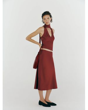 Reformation Pomelle Silk Two Piece - Red