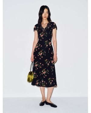 Reformation Tiffie Dress Lace 0 - Blue