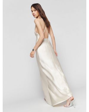 Reformation Maysen Silk Dress - White