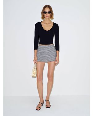 Reformation Penelope Linen Skort 0 - Blue