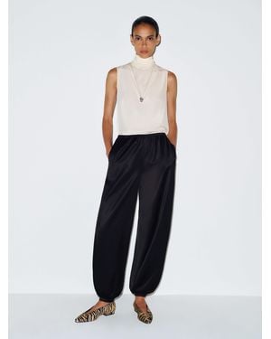 Reformation Aven Satin Pant - Blue