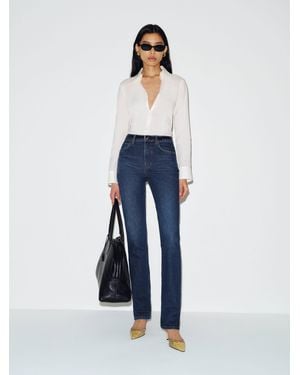 Reformation Donny Stretch High Rise Slim Jeans - Blue