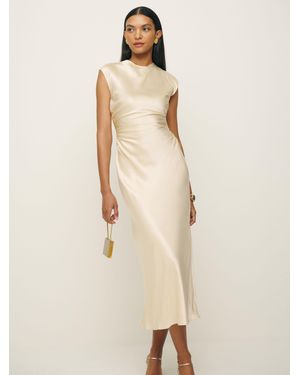 Reformation Veida Silk Dress 2 - Natural