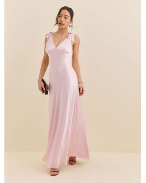 Reformation Pernille Silk Dress - Pink