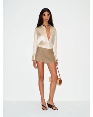 Reformation Laurel Linen Skort - White
