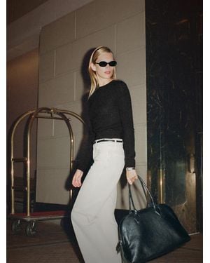 Reformation Oversized Seraphina Tote Leather - Black