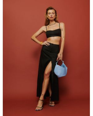 Reformation Andi Linen Maxi Skirt - Orange