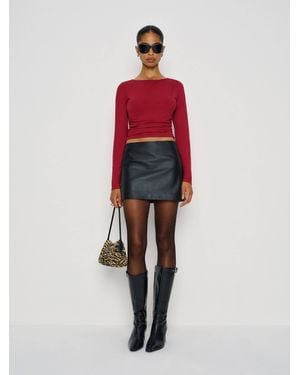 Reformation Liam Knit Top - Red