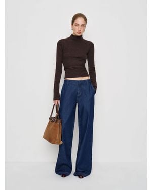 Reformation Jett Cashmere Turtleneck - Blue
