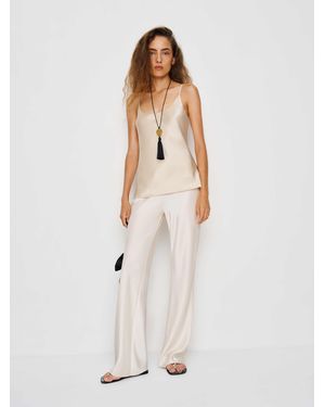 Reformation Lila Silk Top - White