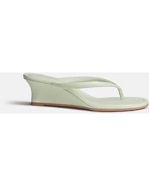 Reformation Amelia Thong Wedge Sandal - Natural
