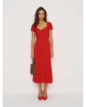 Reformation Afton Dress 0 - Red