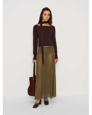 Reformation Ellie Knit Skirt - Natural