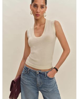 Reformation Marta Regenerative Merino Jumper Tank Top - Blue